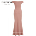 Party Maxi Blush Pink Knot Front Designer Bridesmaid Gown Dress Adult